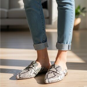 Steve Madden Snake Print Mules